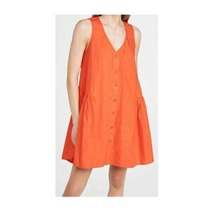 Apiece Apart‎ Rosarito Mini Dress Tomato Red L